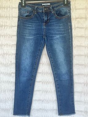 Girls Copper Key Cropped Skinny Jeans
